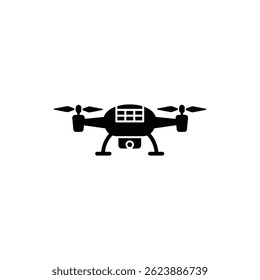 Solar Drone Icon with Modern Shape