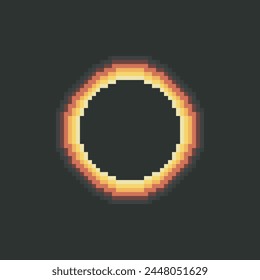 Solar eclipse, astrology pixel art