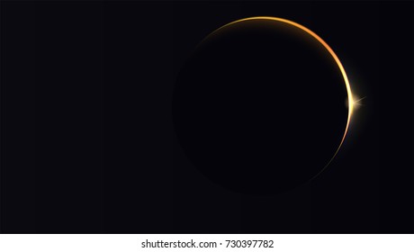 Solar eclipse, astronomical phenomenon. On motives of full sun eclipse. Natural phenomenon. The planet covering the Sun. Template for your cover, poster, packaging for perfumes and cards.