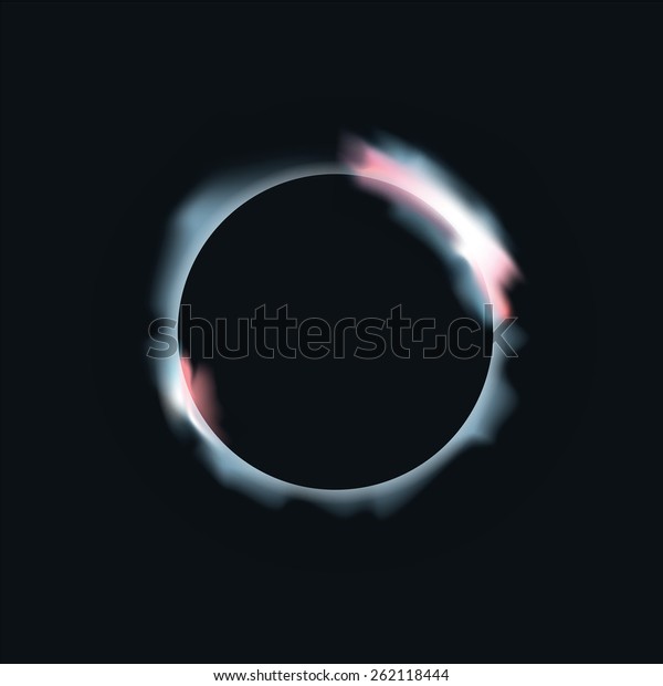 Solar eclipse in the black\
sky
