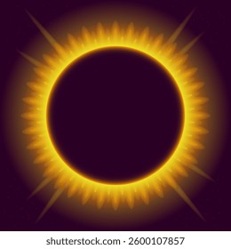 Solar eclipse in cartoon style. Made in several versions