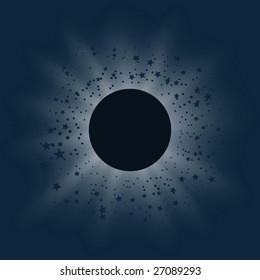 Solar eclipse design in vector