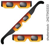 solar eclipse glasses protection graphic