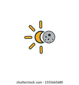 Solar Eclipse icon. Simple element from space icons collection. Creative Solar Eclipse icon ui, ux, apps, software and infographics.