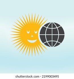 Solar Eclipse Icon Vector Illustration Symbol Design