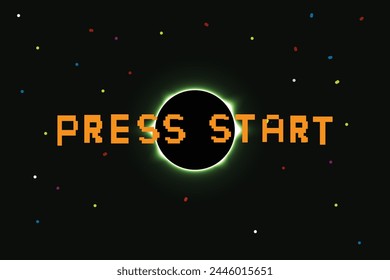 Solar Eclipse Illustration background. Total solar eclipse vector illustration