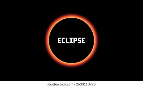 Solar Eclipse Illustration.Total solar eclipse vector illustration	
