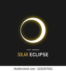 Solar eclipse logo. Glowing solar eclipse logo for your commercial use