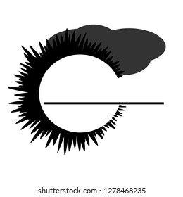 Solar eclipse. Logo for the inscription of your name.