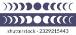Solar eclipse and lunar eclipses vector illustration. Sun gets darker and the moon gets darker. Sun is obscure by moon and the moon is obscure by the shadow of the earth. Space science general physics