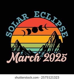 Solar Eclipse March 2025 mountain 