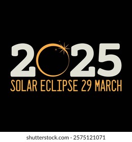 Solar Eclipse March 2025 vintage