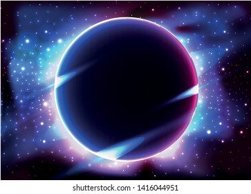 solar eclipse Night sky constellations.star.vector
