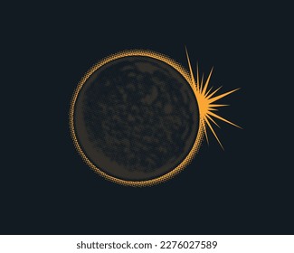 A solar eclipse occurs when the Moon passes between Earth and the Sun, thereby obscuring the view of the Sun from a small part of the Earth, totally or partially.