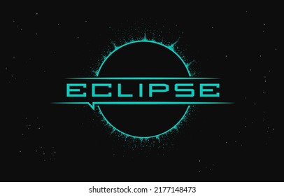 logotipo vectorial de eclipse solar imprimible