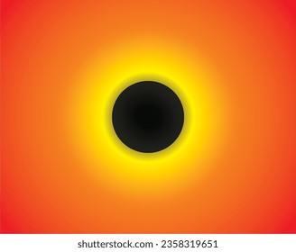 Solar eclipse is a rare phenomenon in the world, gradient background illustration