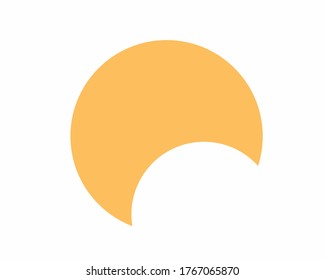 The solar eclipse separates from the natural event background.
illustration