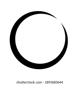 Solar eclipse simple icon on white background.