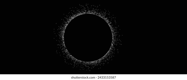 Solar eclipse .Star and moon in space. Futuristic landscape, with noise texture . Night landscape .Vector illustration