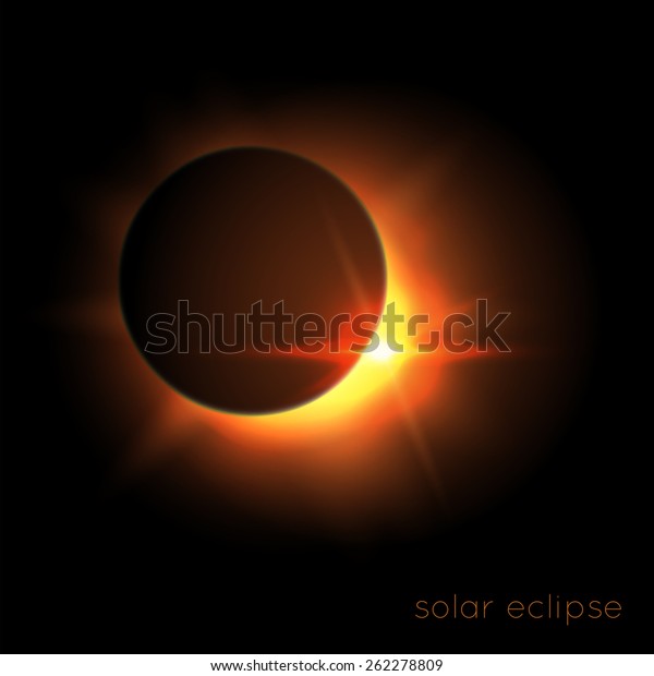 Solar eclipse, sun vector\
background