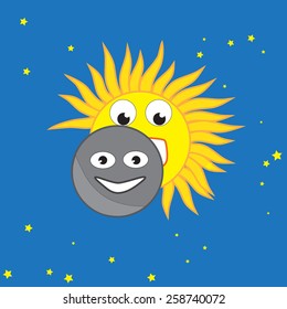 Solar eclipse third phase - a partial eclipse 