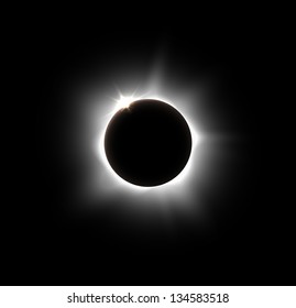 Solar eclipse, vector. Eps 10