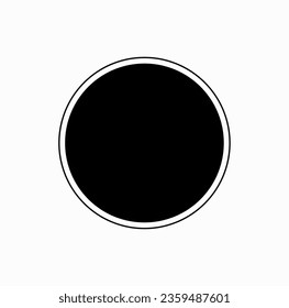 The Solar Eclipse vector icon with black color.