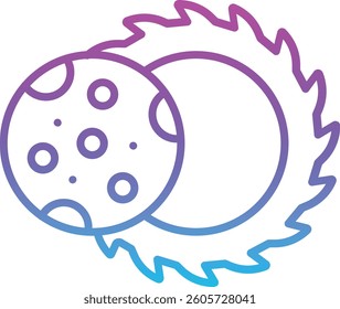 Solar Eclipse vector icon. Can be used for printing, mobile and web applications.