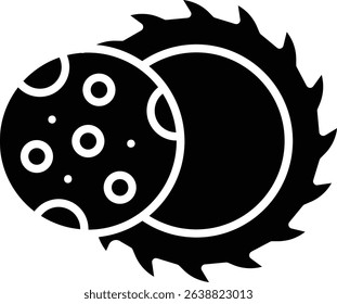 Solar Eclipse vector icon. Can be used for printing, mobile and web applications.