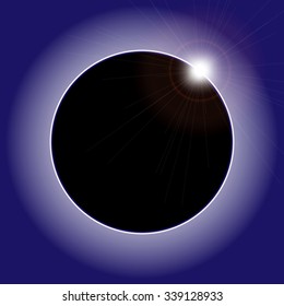 Solar Eclipse. Vector illustration.