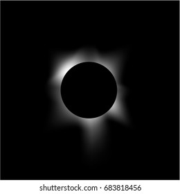 Solar eclipse vector illustration graphic on background