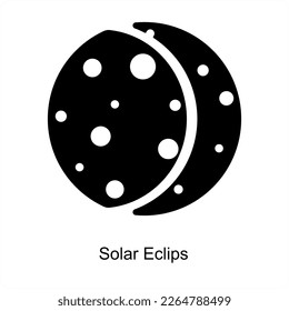 Solar Eclipse and weather icon concept