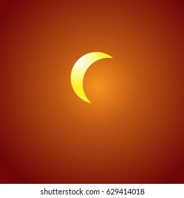 Solar eclipse.Ramadan Mubarak.
