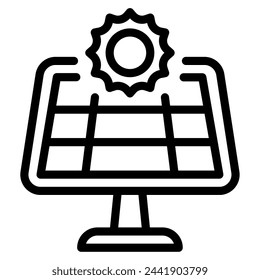 Solar ecology object icon illustration
