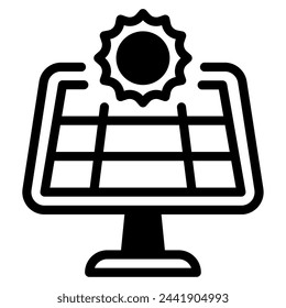 Solar ecology object icon illustration