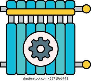 Solar Electric Water heating vector color icon design, Handyman Services symbol, House Repairing sign, Civil Engineering and Building Contractor stock illustration, Hybrid water geyser concept