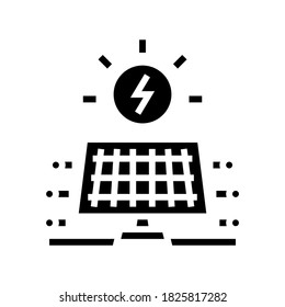 solar electrical panel glyph icon vector. solar electrical panel sign. isolated contour symbol black illustration