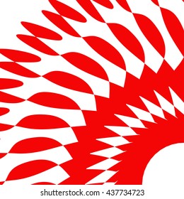 Solar energy. Abstract vector illustration depicting a bright red sun with different variants of the curvature of the rays. For the design of presentations on energy, abstract backgrounds.