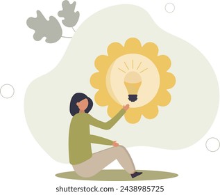solar energy. alternative energy concept and innovation.flat vector illustration.