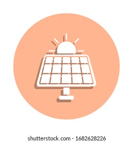 Solar energy badge icon. Simple glyph, flat vector of ecology icons for ui and ux, website or mobile application