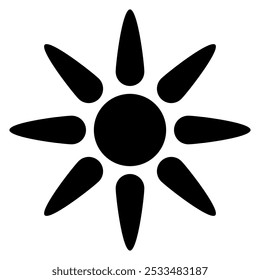 solar energy or brightness icon