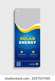 Solar Energy business standee roll up banner template