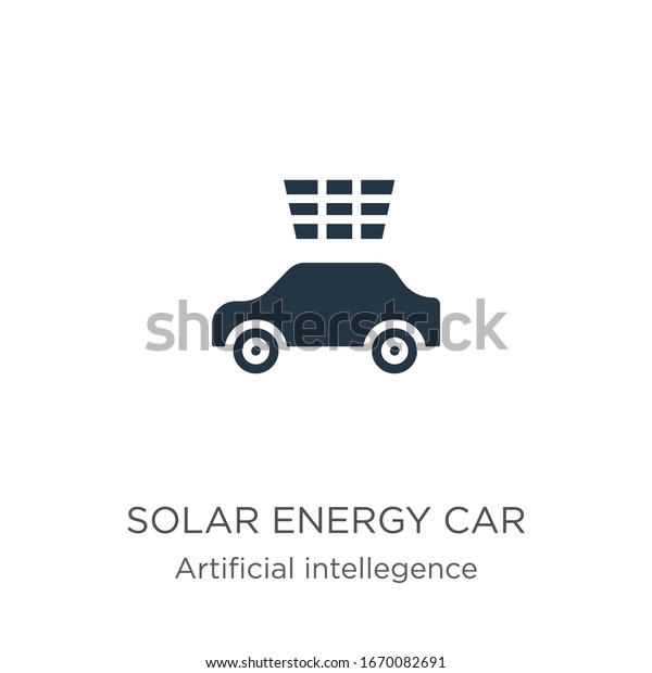 Solar energy car icon vector. Trendy flat solar energy\
car icon from artificial intellegence and future technology\
collection isolated on white background. Vector illustration can be\
used for web and 