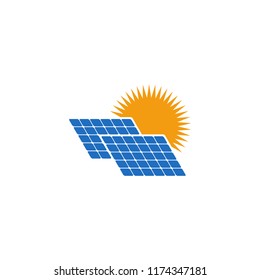 Solar Energy Cell Logo Design Vector