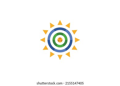 farbiger Logo-Vektorgrafik für Solarenergie