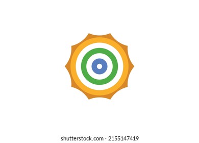 Solar Energy Colored Logo Vector