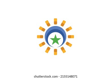 farbiger Logo-Vektorgrafik für Solarenergie