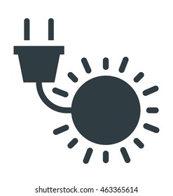 Solar Energy Colored Vector Icon