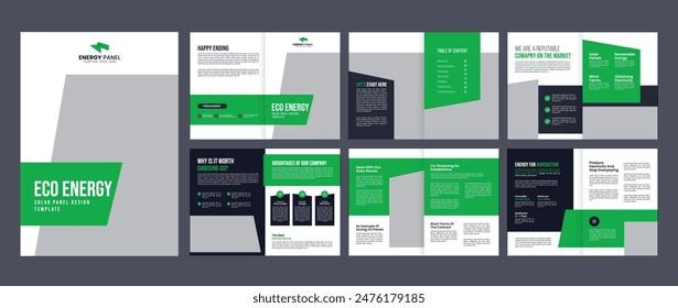 solar energy company profile brochure design template