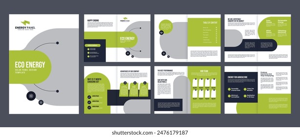 solar energy company profile brochure design template